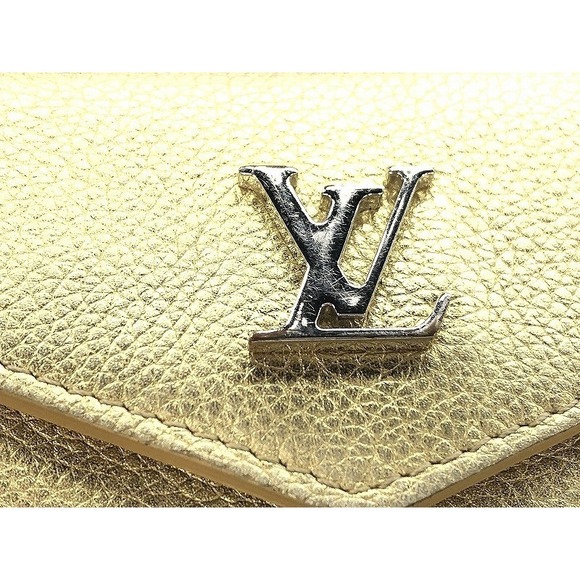 Louis Vuitton Portefeuille Wallet Lock Bifold Compact Gold - Picture 4 of 10